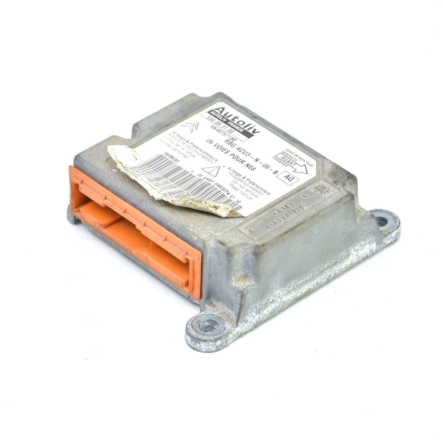 Airbag control module Citroen XSARA PICASSO (N68) 1999–2012 9646757180 – 1
