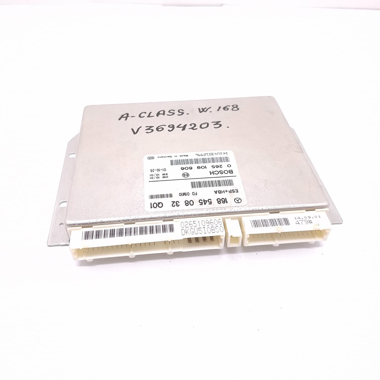 ABS ESP control unit Mercedes-Benz A-CLASS (W168) 1997–2004 A 170 CDI (168.009, 168.109) OM 668.942 1685450832 – 1