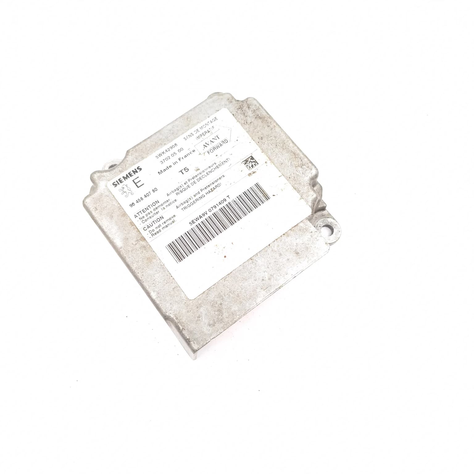 Airbag control module Peugeot 307 2001–2008 9645840780 – 1