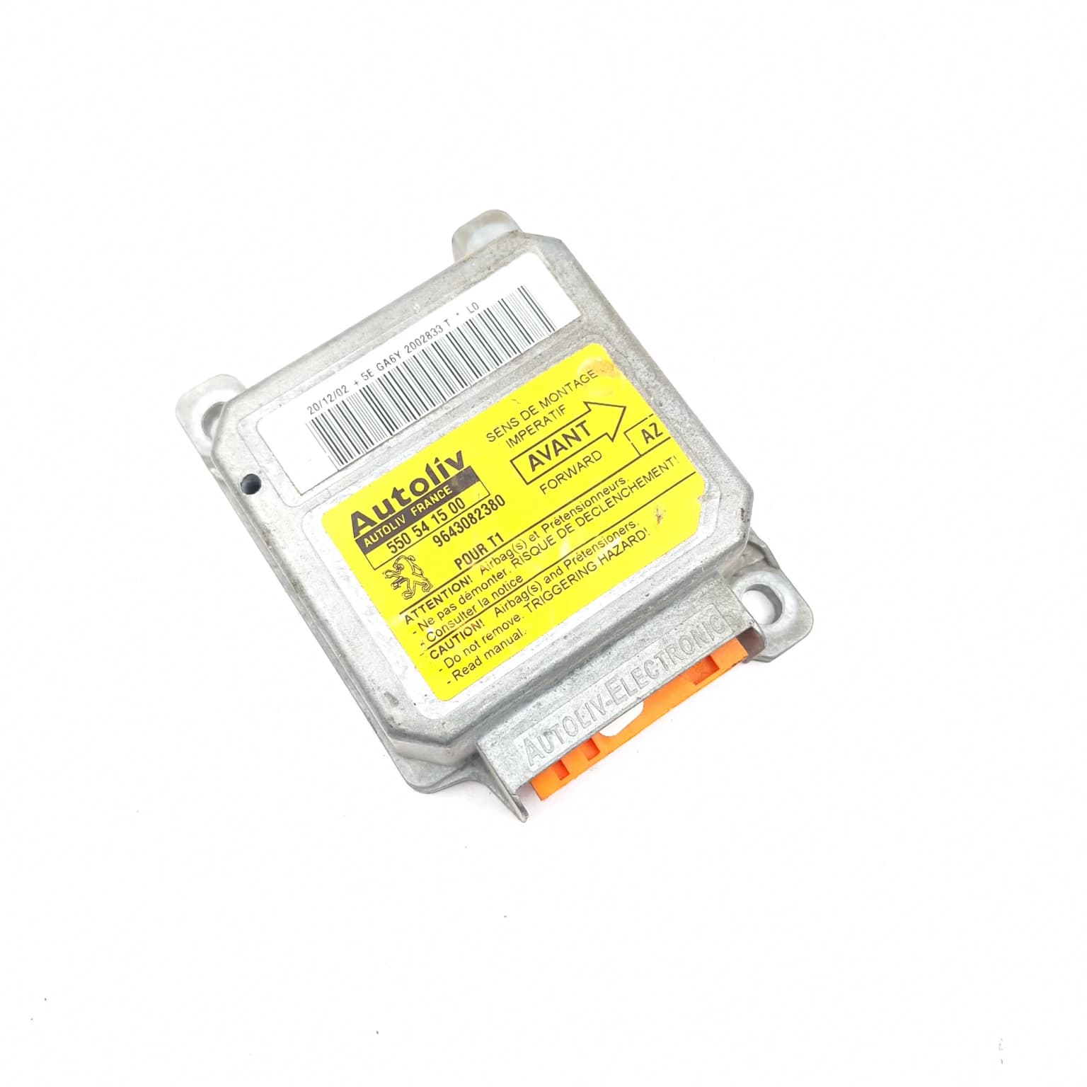 Airbag control module Peugeot 206 1998–2013 9643082380 – 1