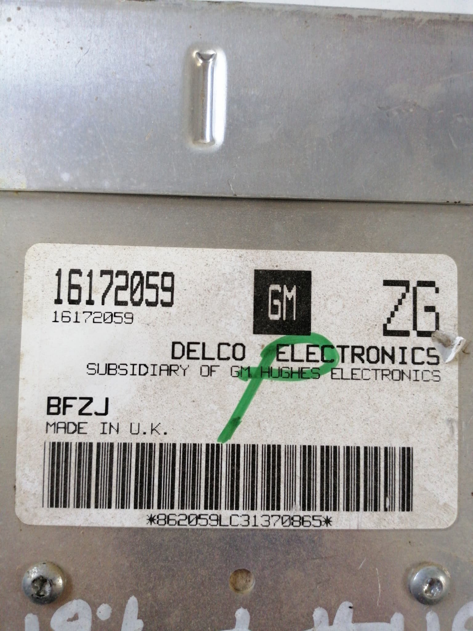 Engine control unit Opel ASTRA F 1991–2002 16172059 – 1