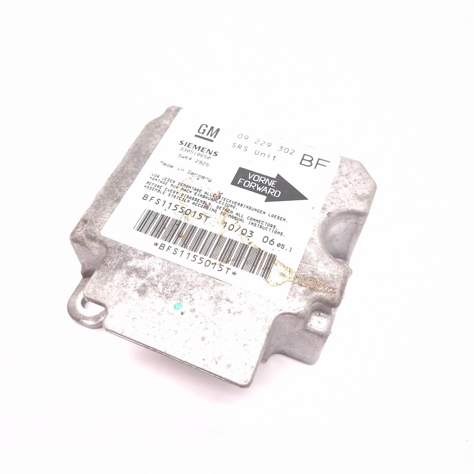 Airbag control module Opel ASTRA G 1998–2009 330518650 – 1