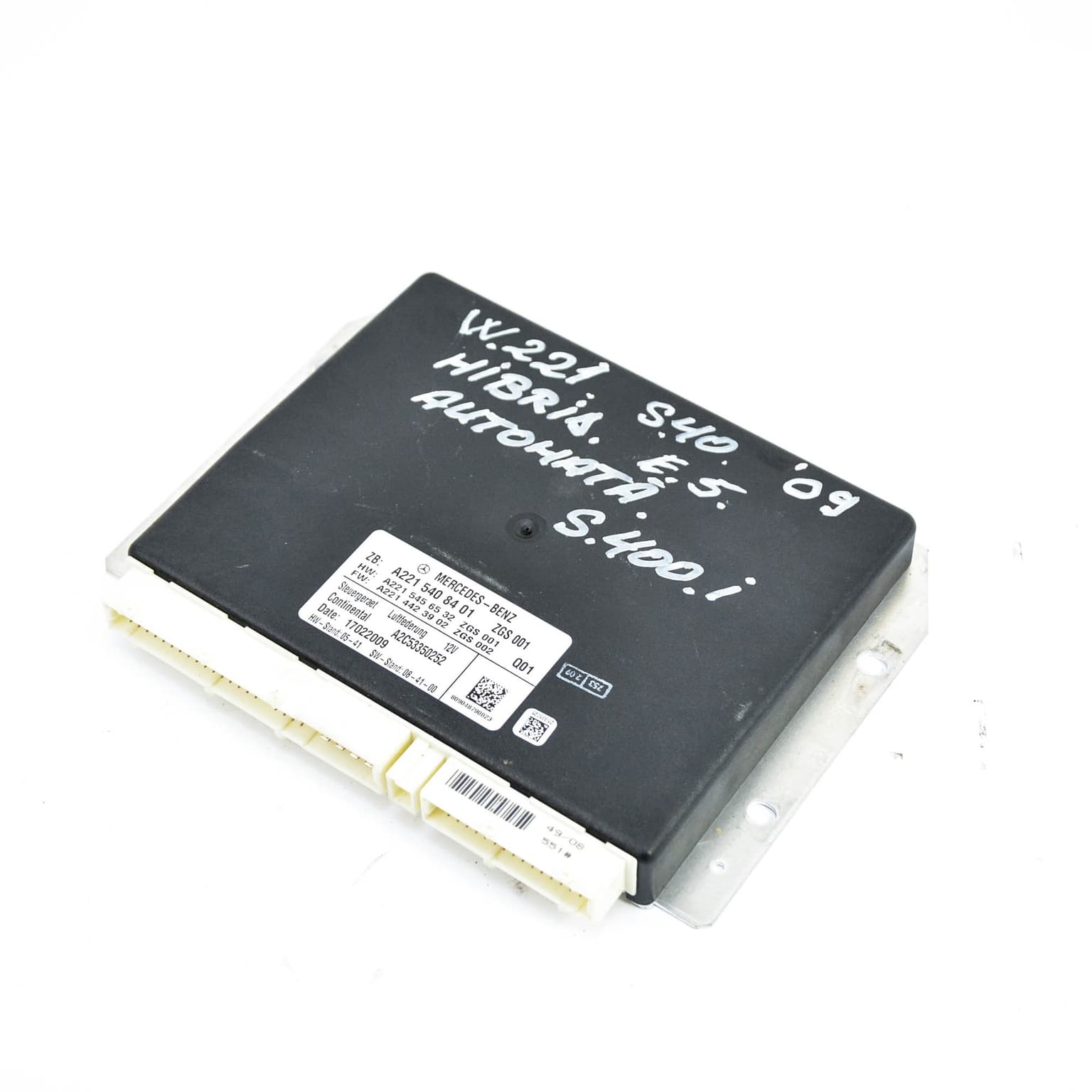 Suspension control module Mercedes-Benz S-CLASS (W221) 2005–2013 S 400 Hybrid (221.095, 221.195) M 272.974 A2215408401 – 1