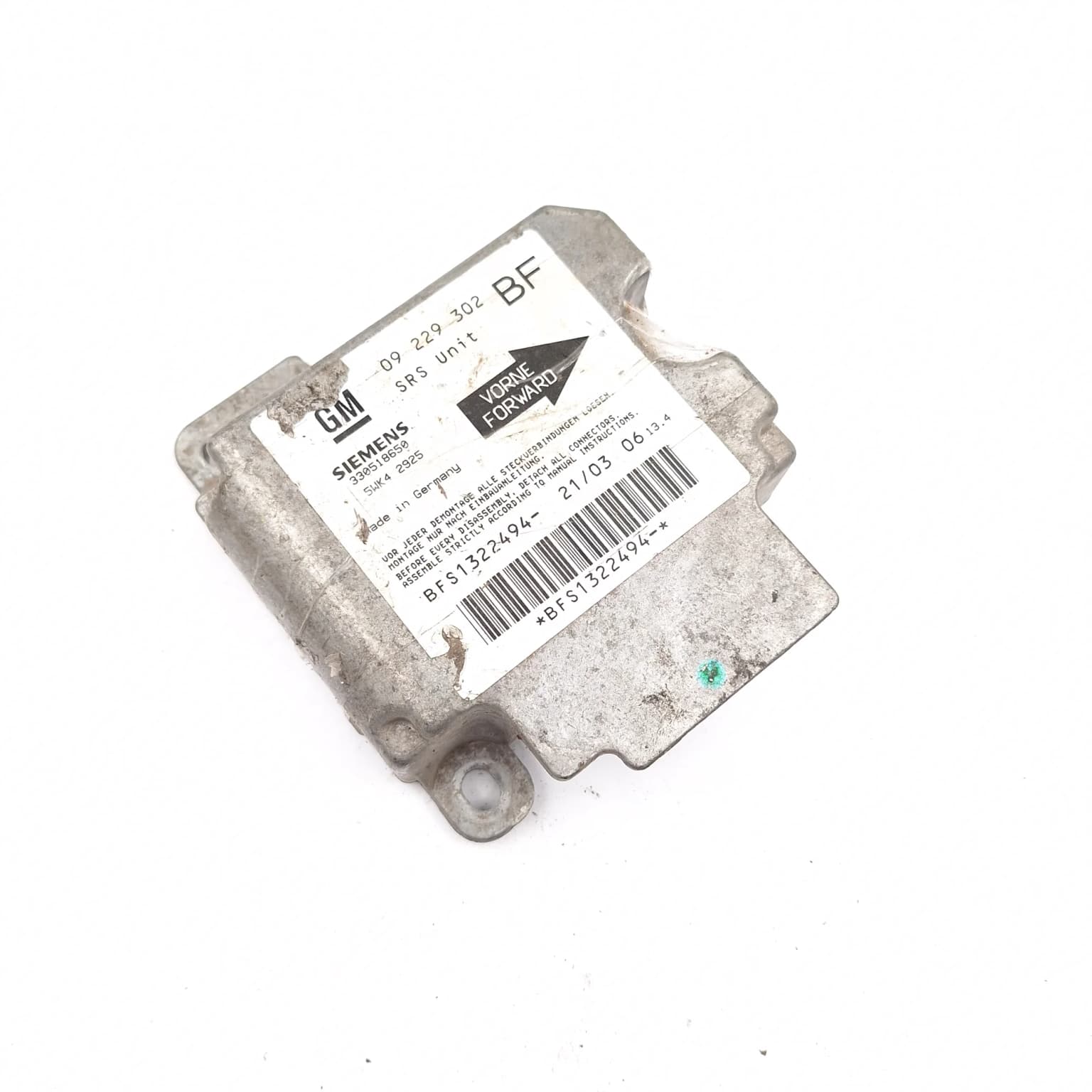 Airbag control module Opel ASTRA G 1998–2009 09229302 – 1