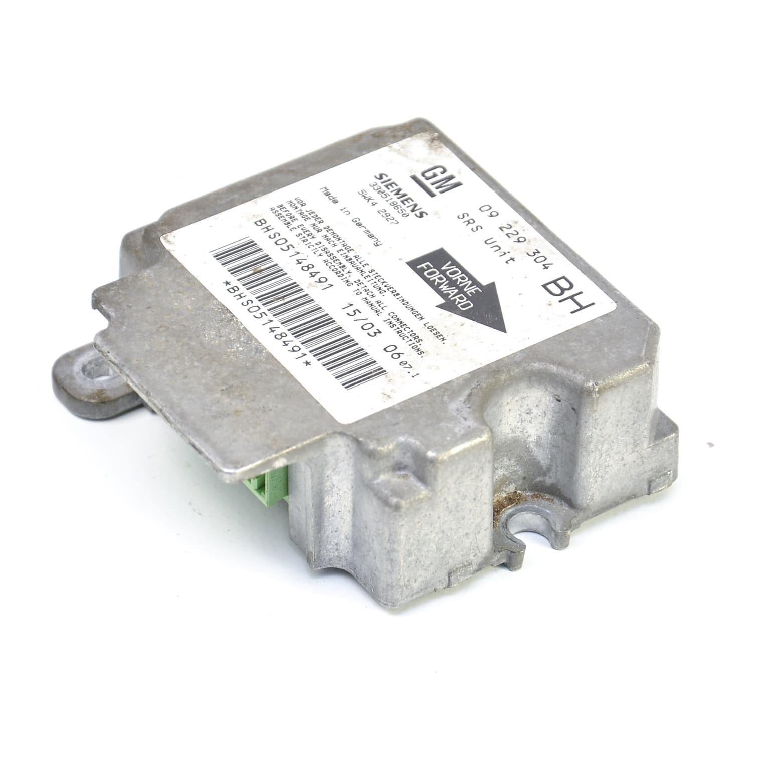 Airbag control module Opel ASTRA G 1998–2009 1.6 Z 16 XEP 09229304 – 1