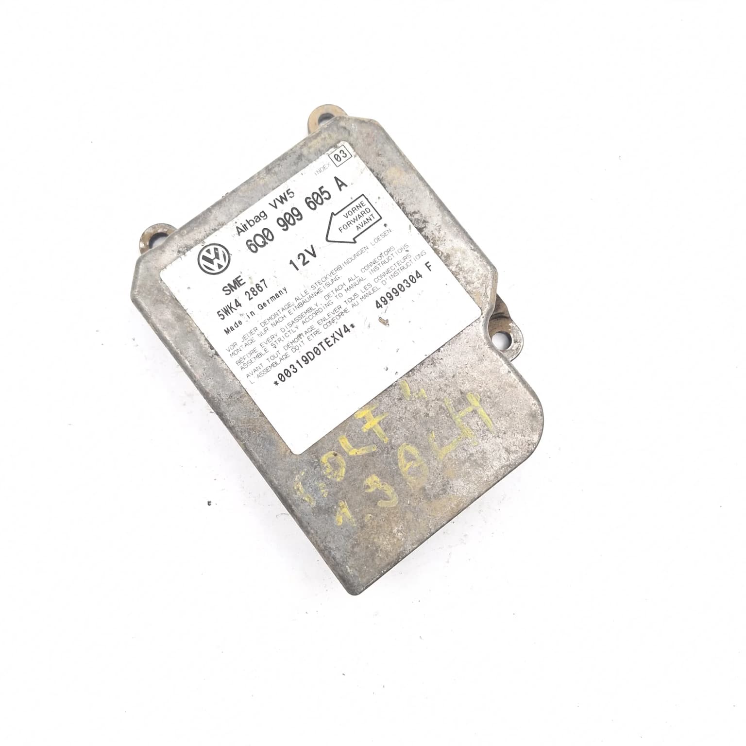 Airbag control module VW GOLF 4 1997–2004 6Q0909605A – 1