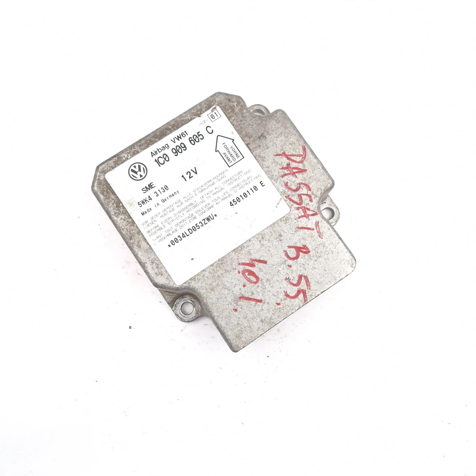 Airbag control module VW PASSAT B5, B5.5 1996–2005 1C0909605C – 1
