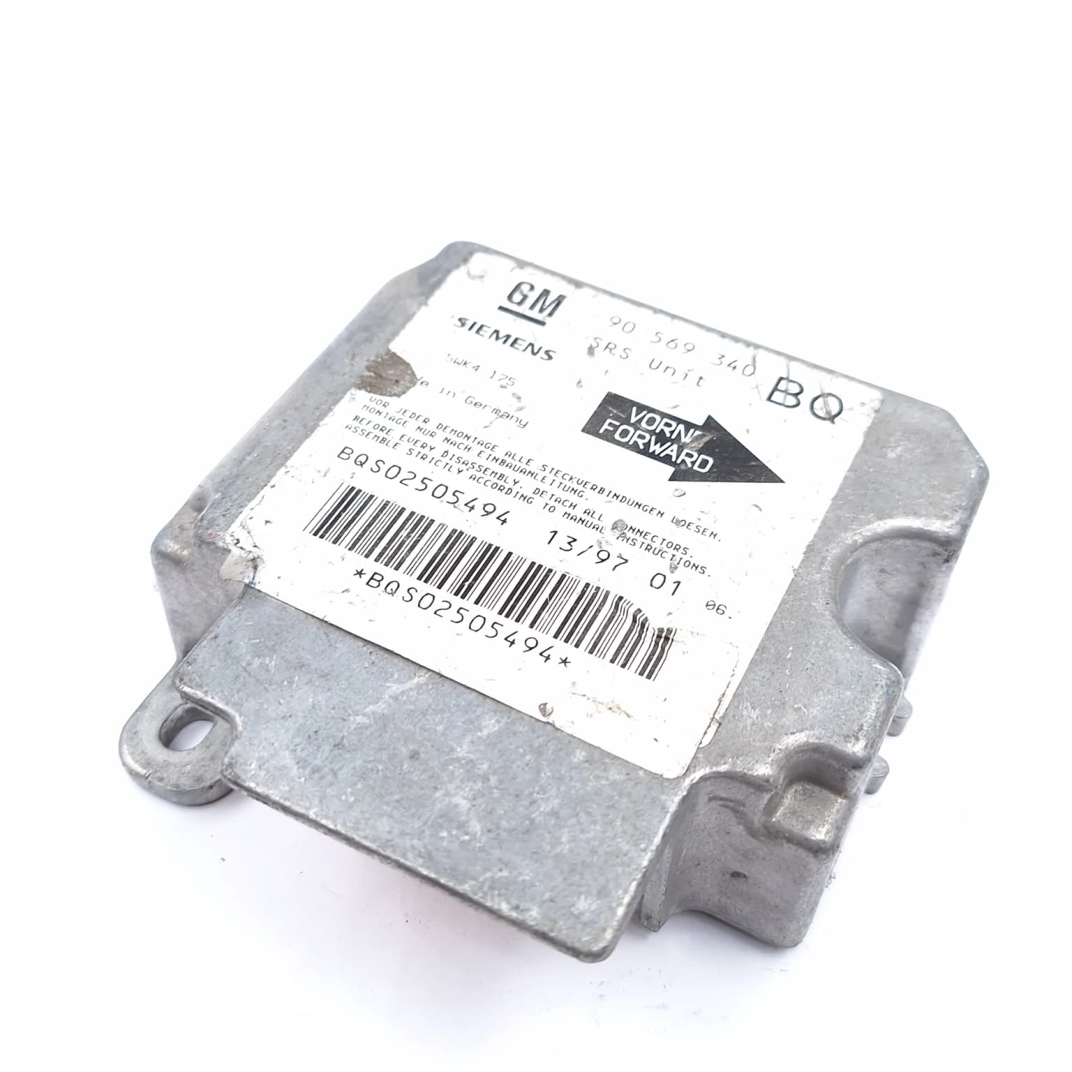 Airbag control module Opel VECTRA B 1995–2002 90569340 – 1