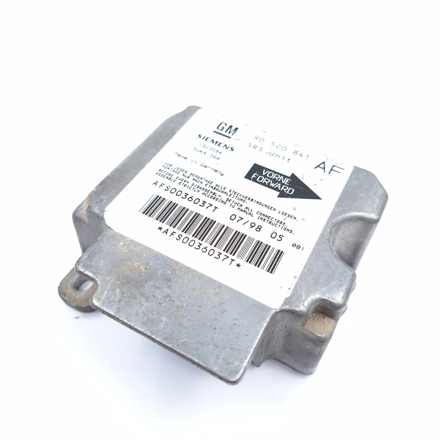 Airbag control module Opel ASTRA G 1998–2009 90520841 – 1