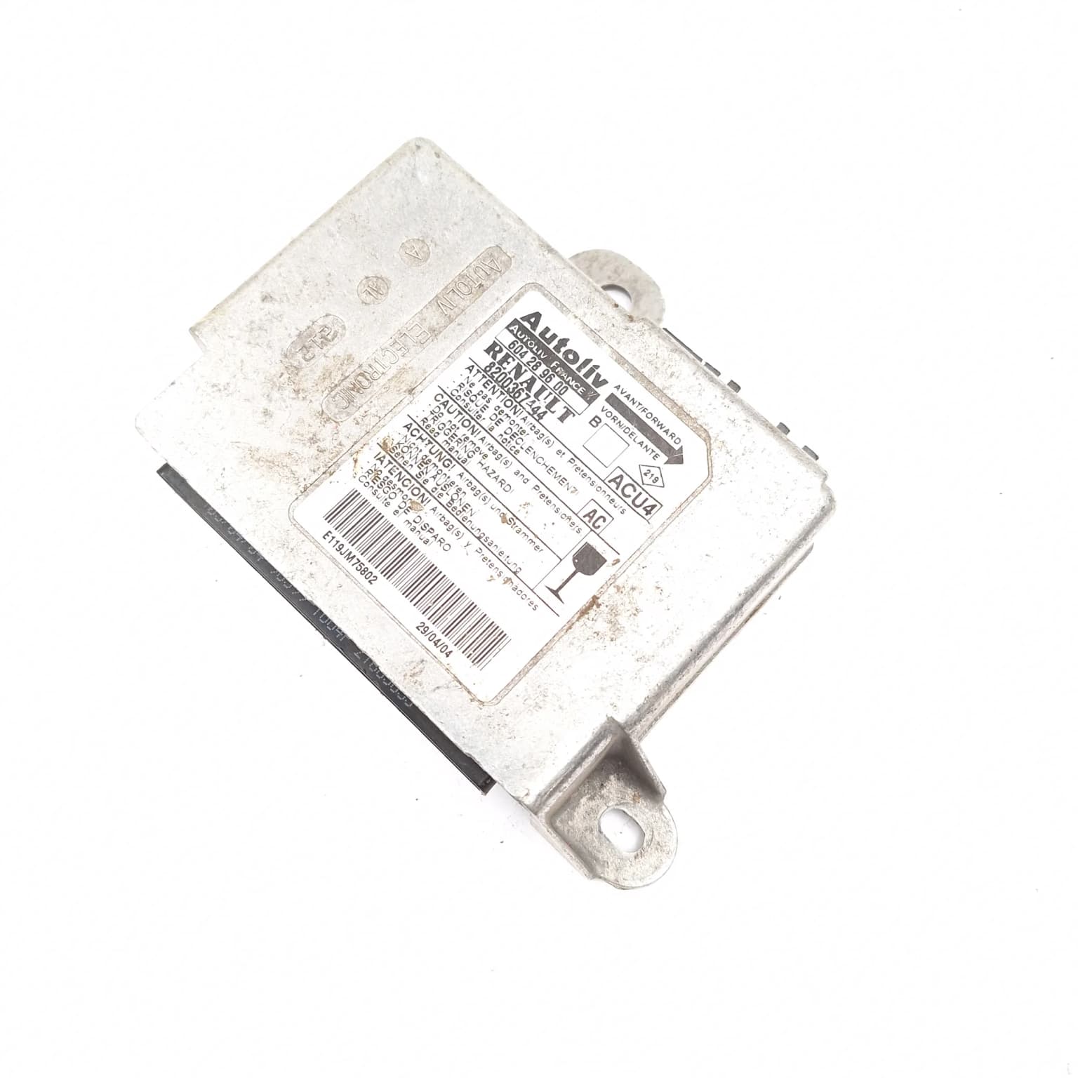 Airbag control module Renault MEGANE 2 2002–2010 8200367444 – 1