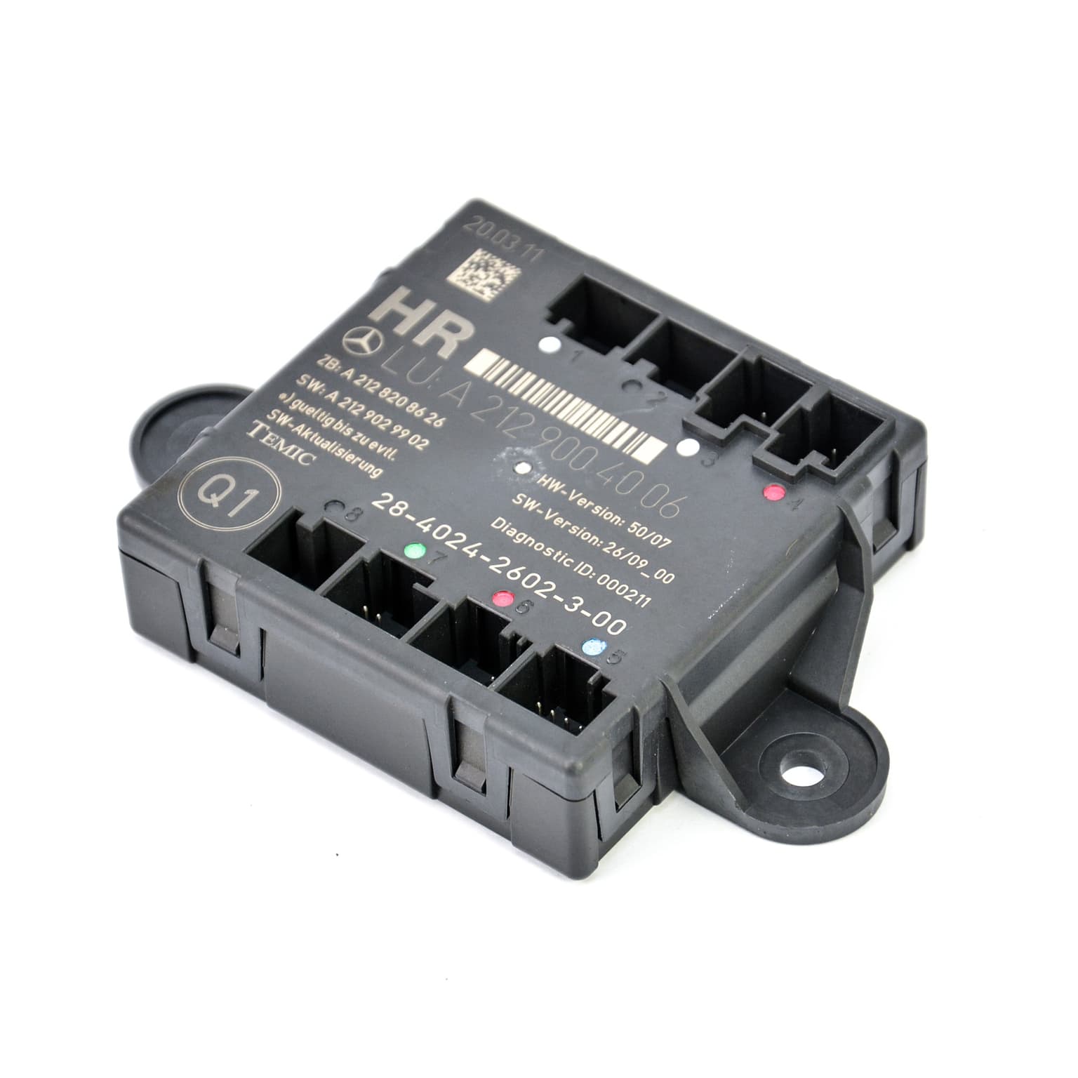 Control unit Mercedes-Benz E-CLASS (W212) 2009–2016 E 200 CDI / BlueTEC (212.205, 212.206) OM 651.925 A2129004006 – 1