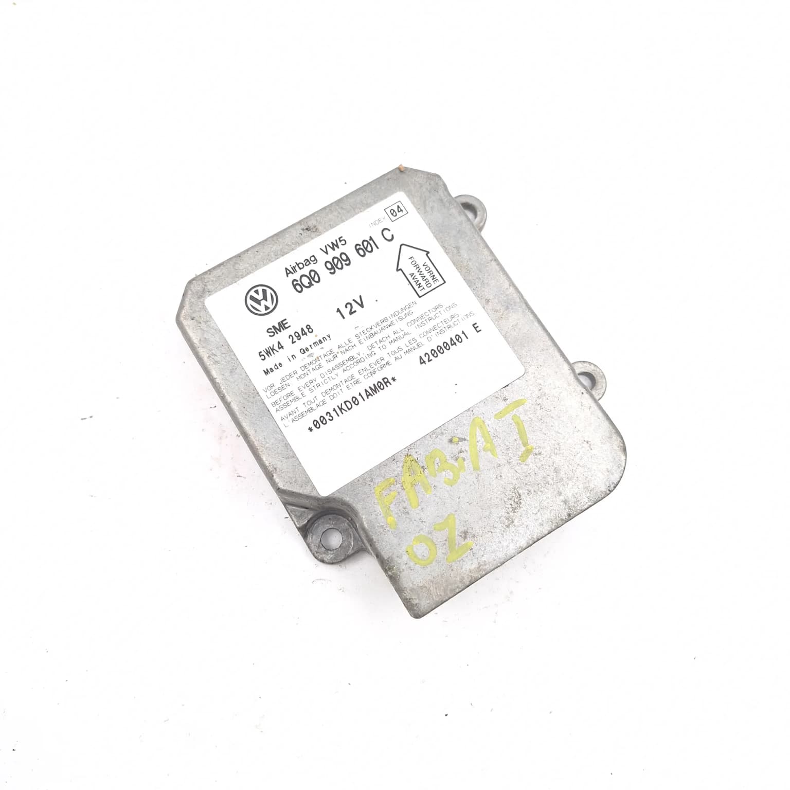 Airbag control module Skoda FABIA 1 1999–2007 6Q0909601C – 1