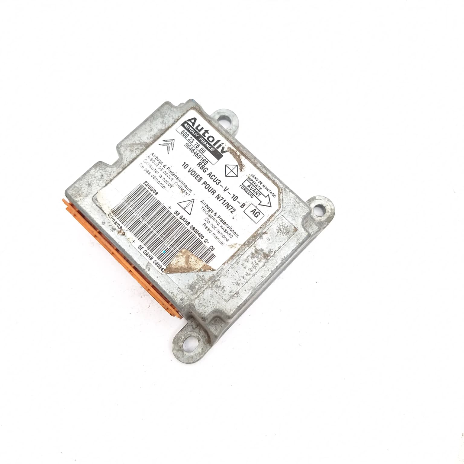 Airbag control module Citroen XSARA (N0, N1, N2) 1997–2006 9646469180 – 1