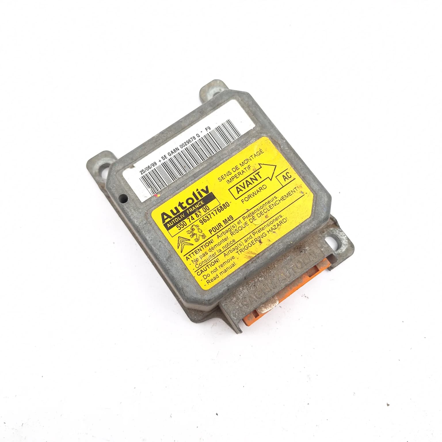 Airbag control module Citroen BERLINGO (MF) 1996+ 9637176880 – 1