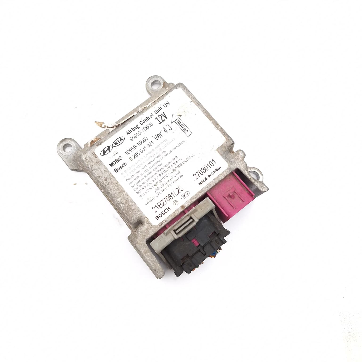 Airbag control module Kia CARENS 3 (UN) 2006–2013 959101D600 – 1