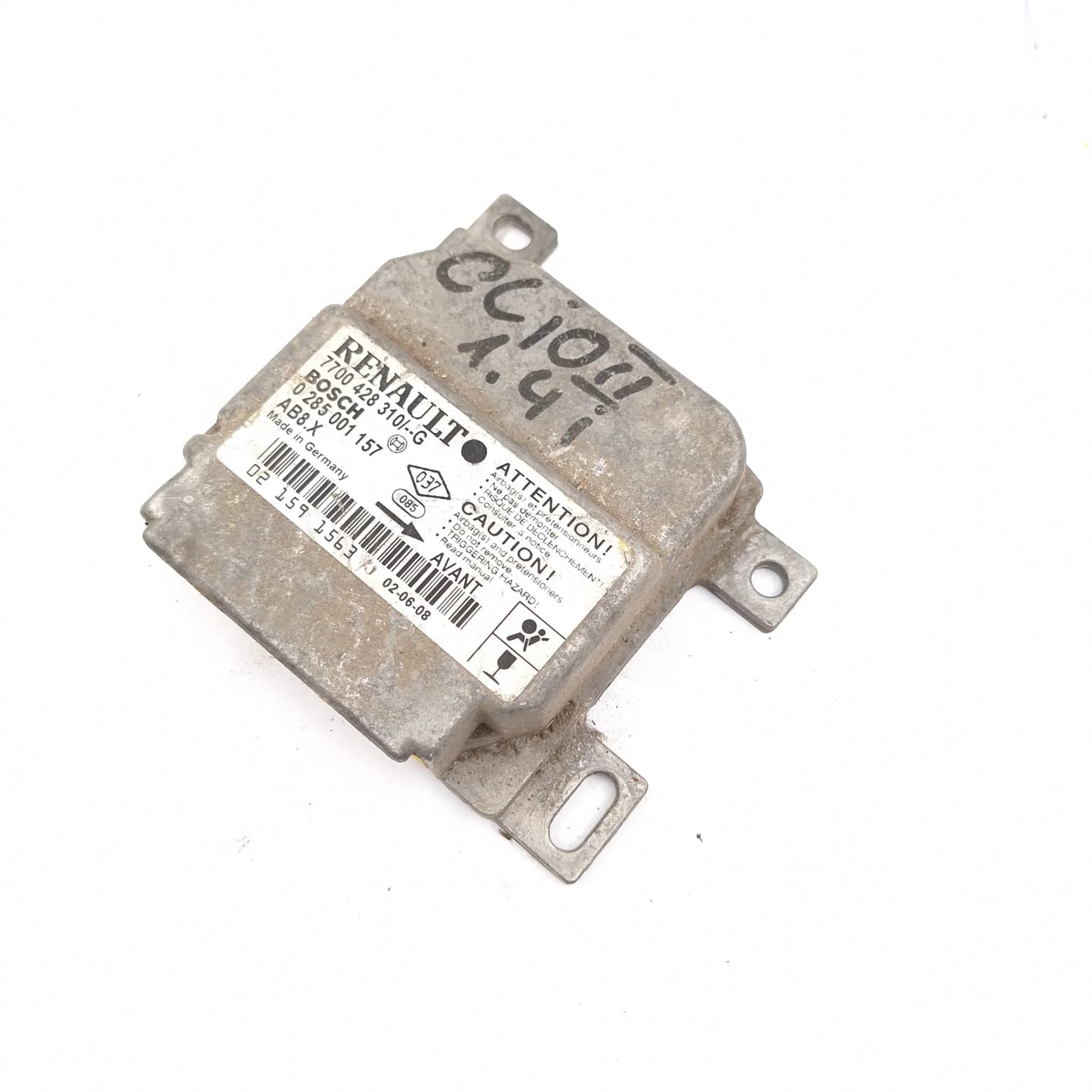 Airbag control module Renault CLIO 2 / SYMBOL 1 1998–2008 7700428310G – 1