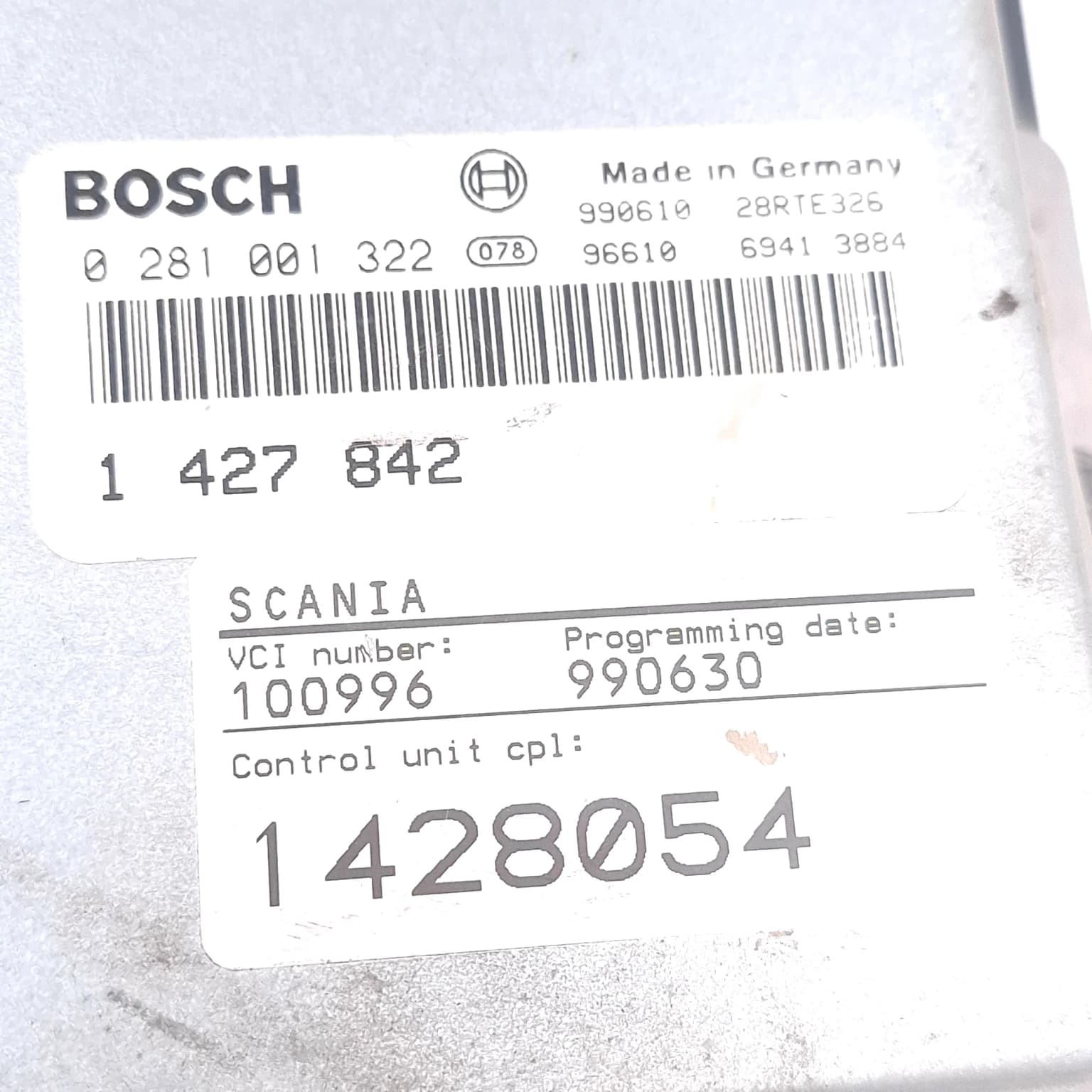 Engine control unit Scania 114R 1995–2007 1427842 – 1