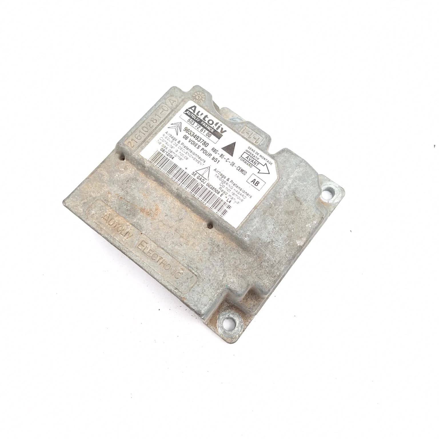 Airbag control module Citroen C4 1 (LC) 2004–2010 9653493780 – 1