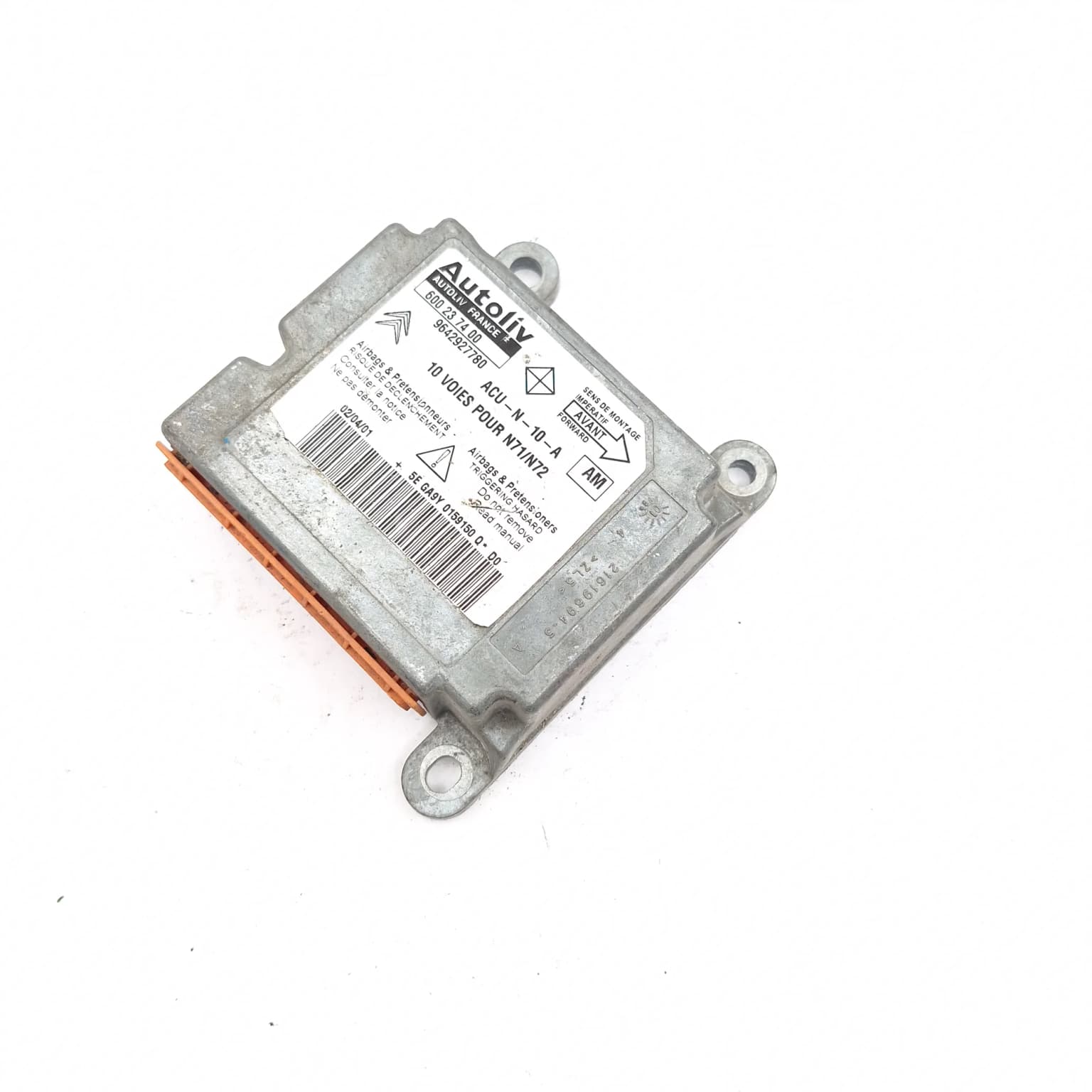 Airbag control module Citroen XSARA (N0, N1, N2) 1997–2006 216196945 – 1