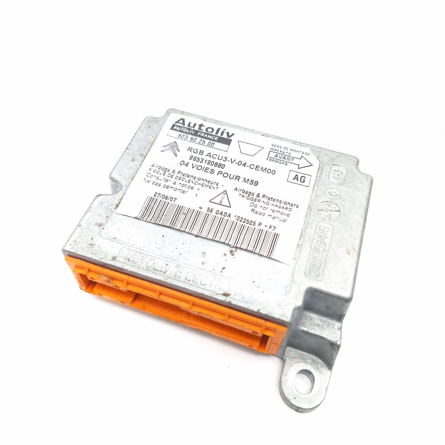 Airbag control module Citroen BERLINGO (MF) 1996+ 9653190880 – 1