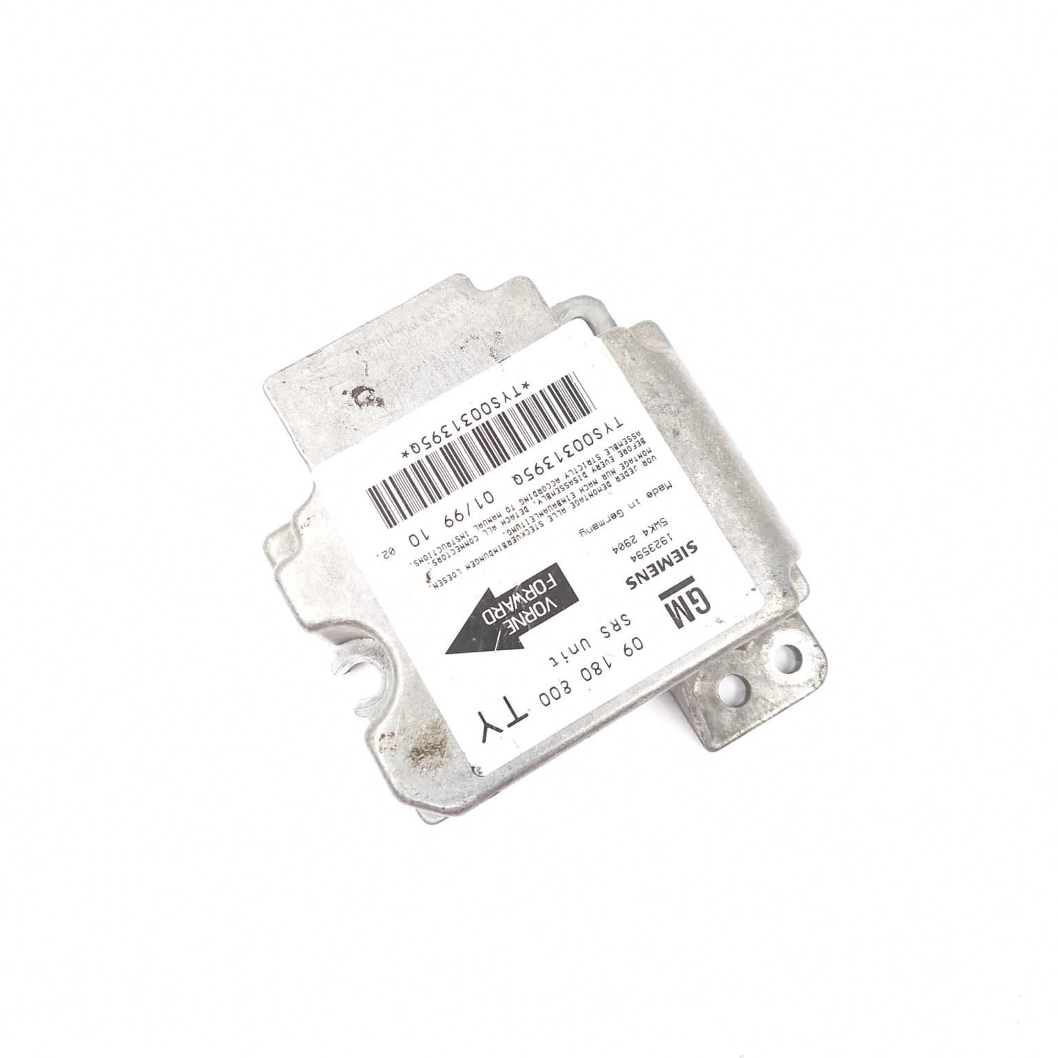 Airbag control module Opel VECTRA B 1995–2002 1923594 – 1