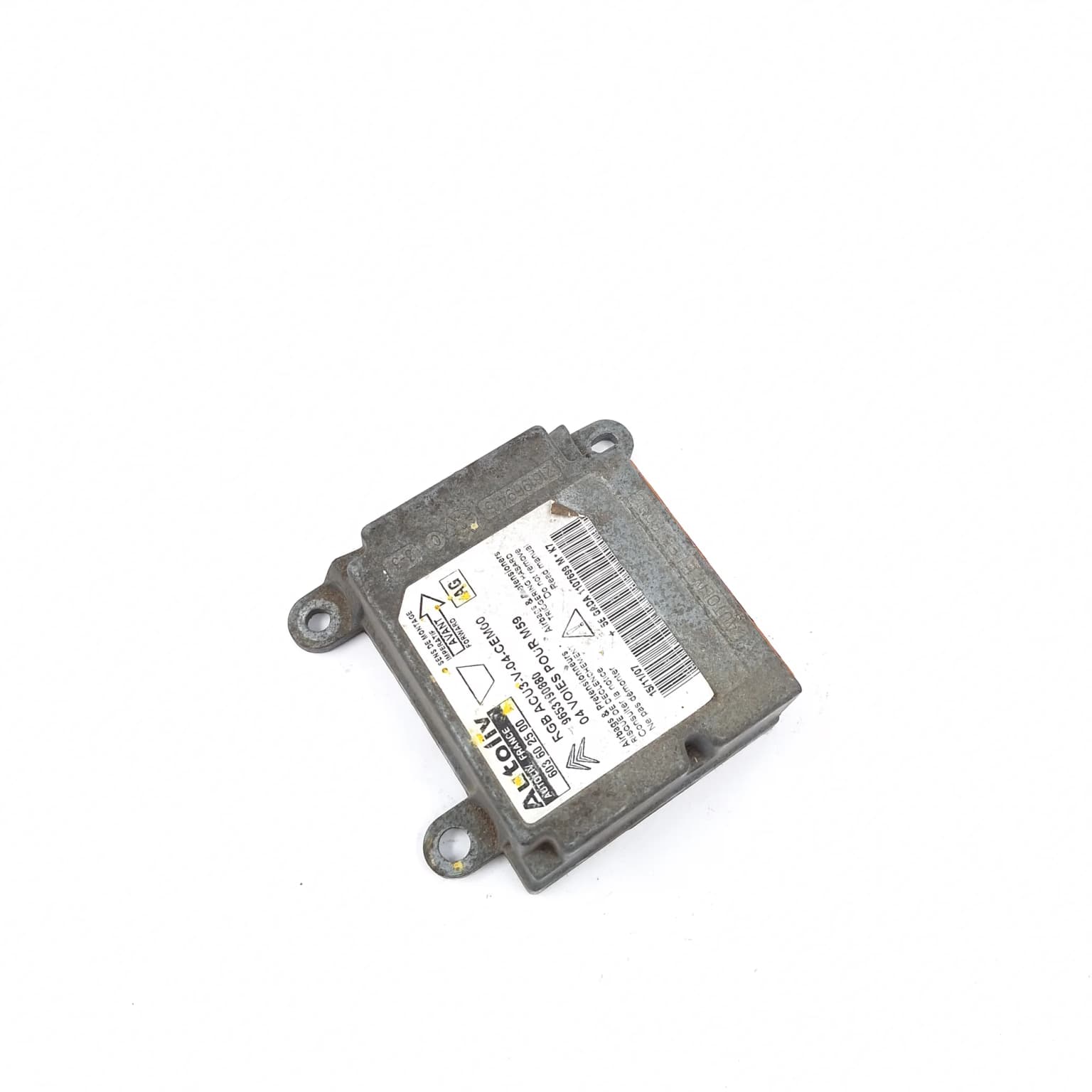 Airbag control module Peugeot PARTNER 1 1996–2013 9653190880 – 1