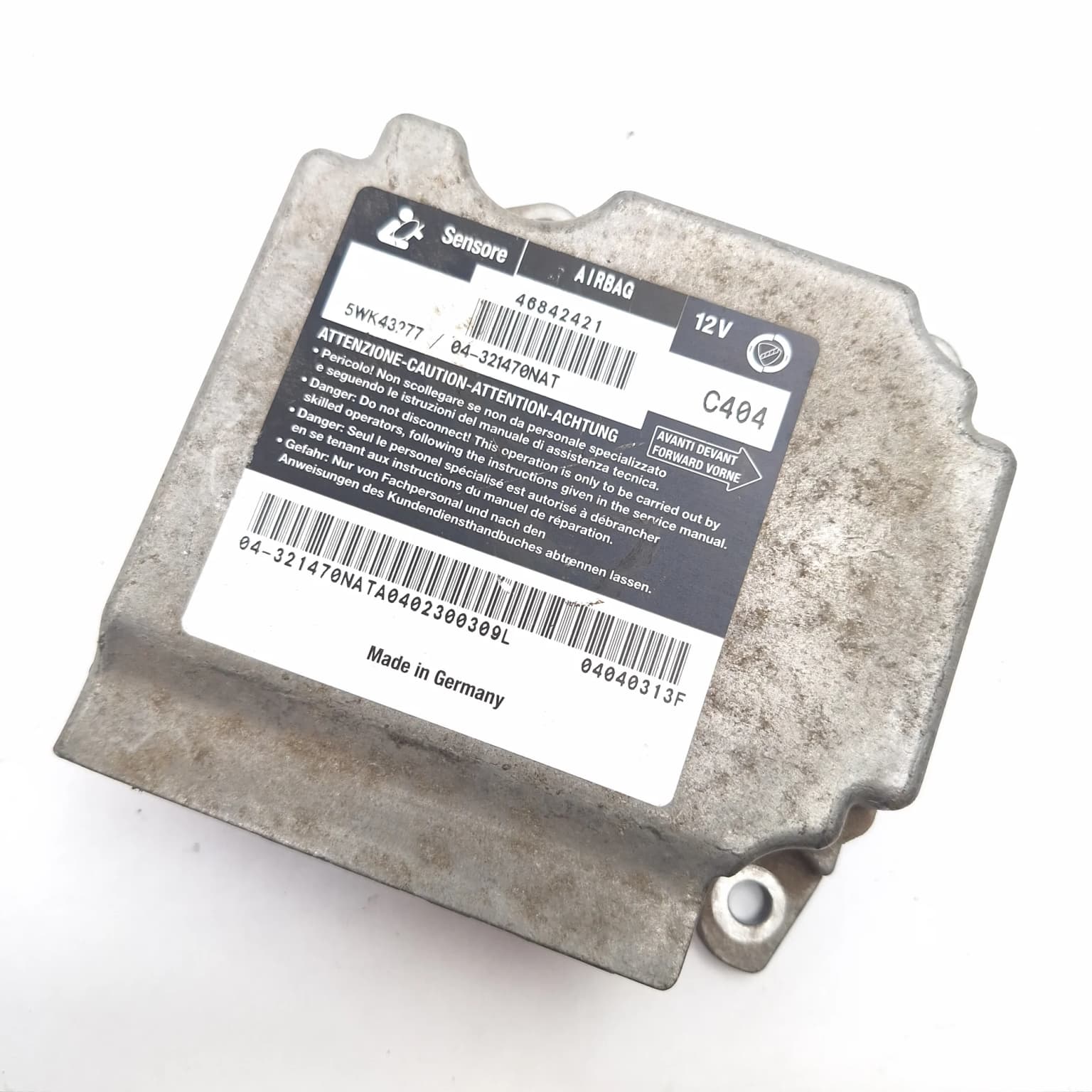 Airbag control module Alfa Romeo 147 (937) 2000–2010 1.9 JTDM 939 A7.000 46842421 – 1