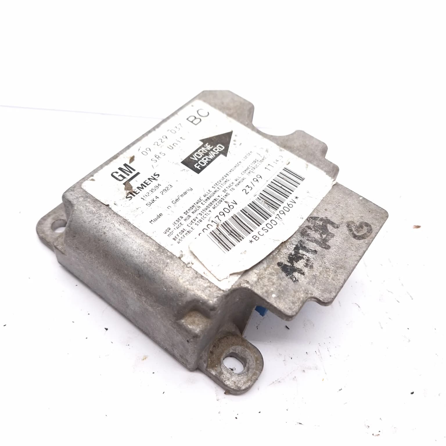 Airbag control module Opel ASTRA G 1998–2009 09229037 – 1