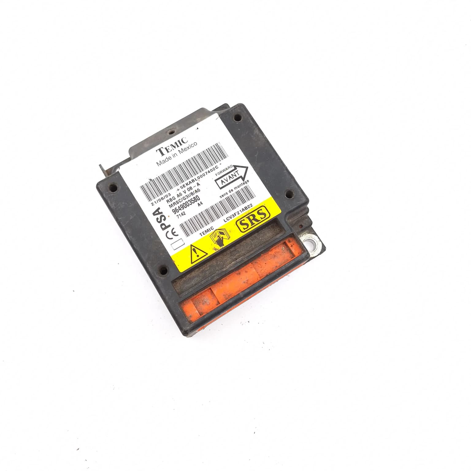 Airbag control module Citroen C2 (JM) 2003–2009 9649003580 – 1