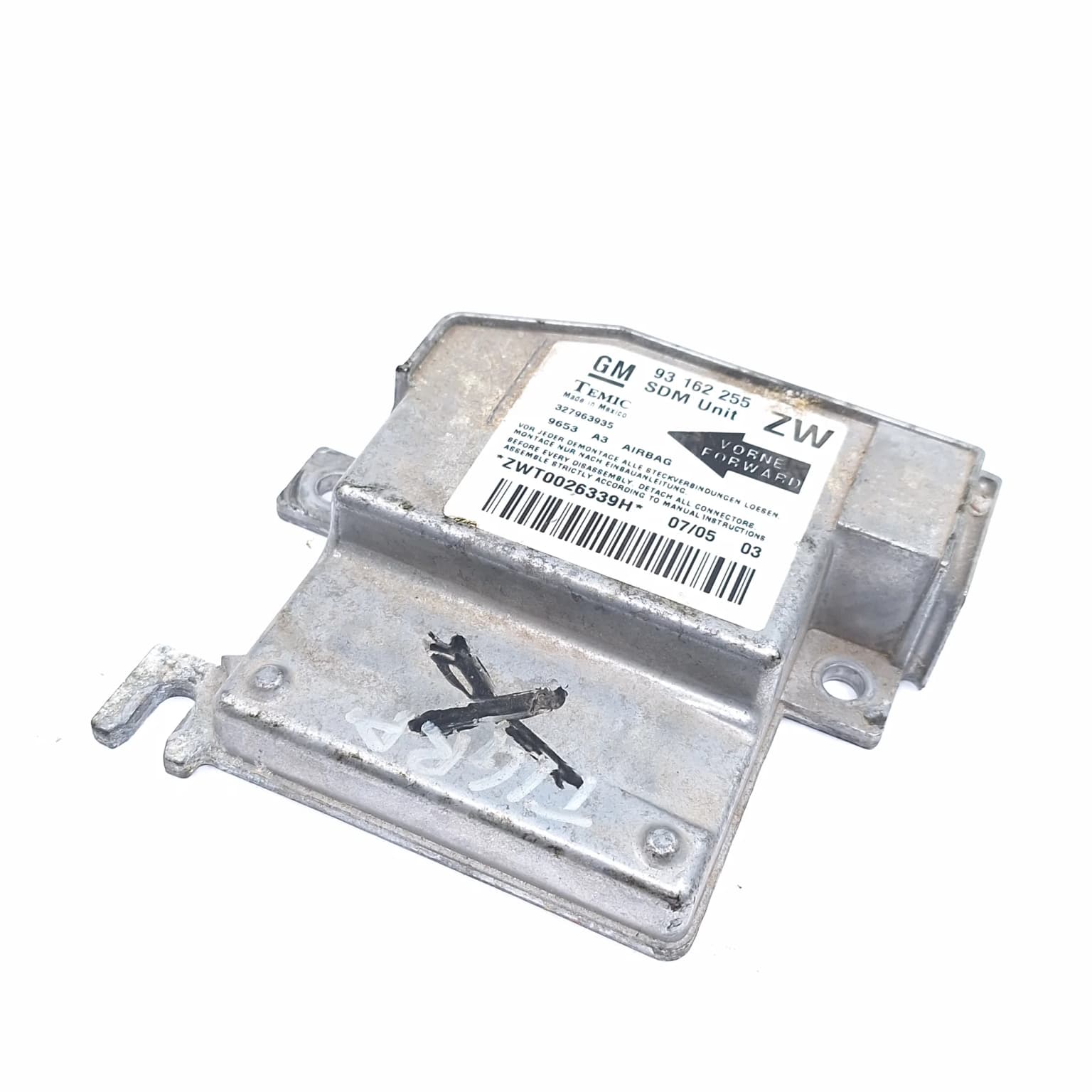Airbag control module Opel TIGRA B TwinTop 2004–2009 93162255 – 1