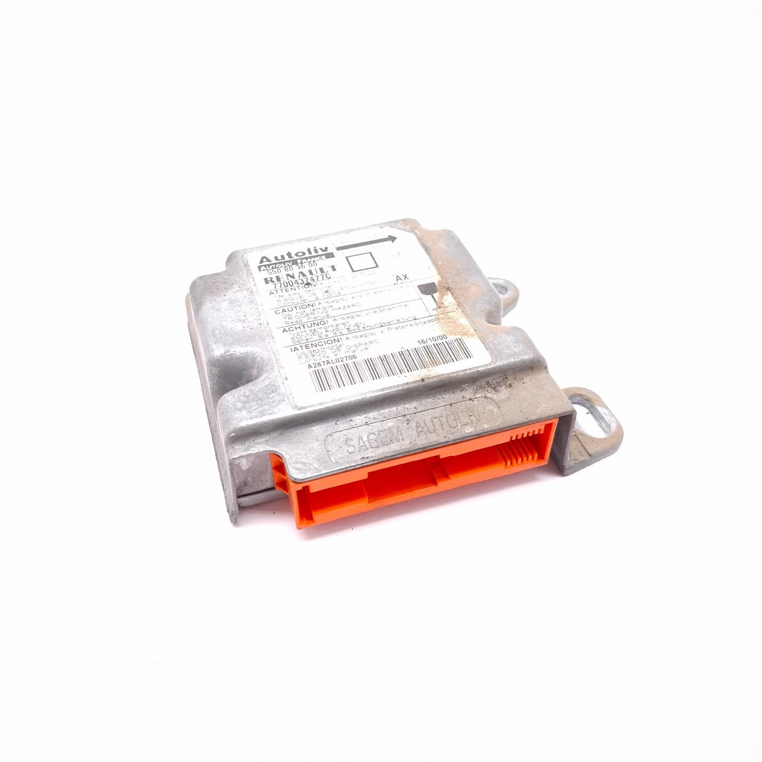 Airbag control module Renault MEGANE 1 1995–2002 1.9 dCi (KA05, KA1F) F9Q 732 7700437477C – 1