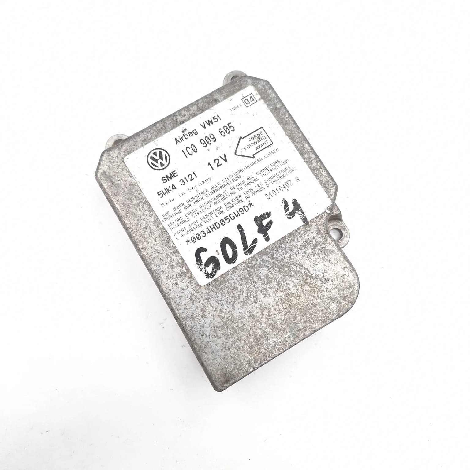 Airbag control module VW GOLF 4 1997–2004 1C0909605 – 1