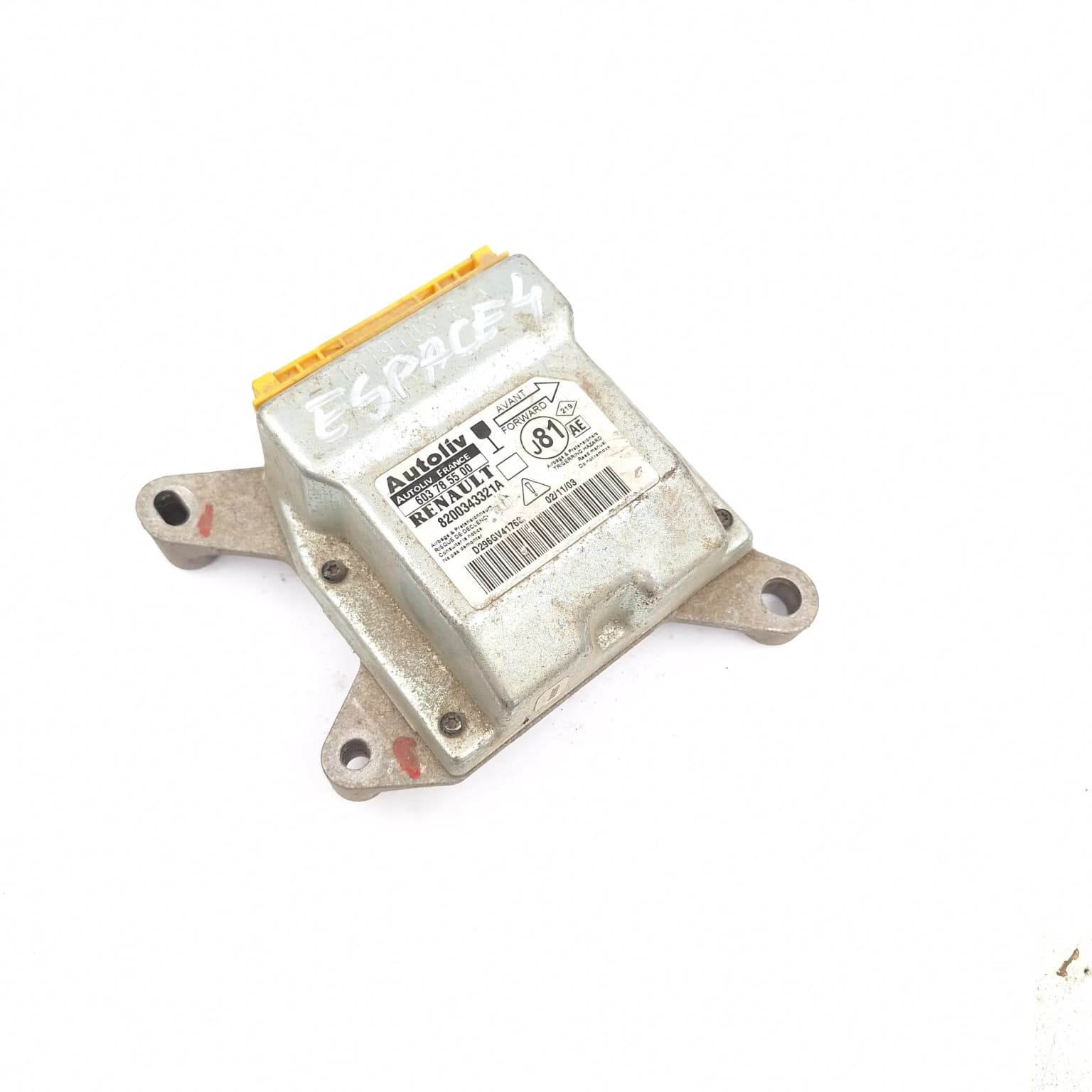 Airbag control module Renault ESPACE Mk 4 2002–2014 603785500 – 1