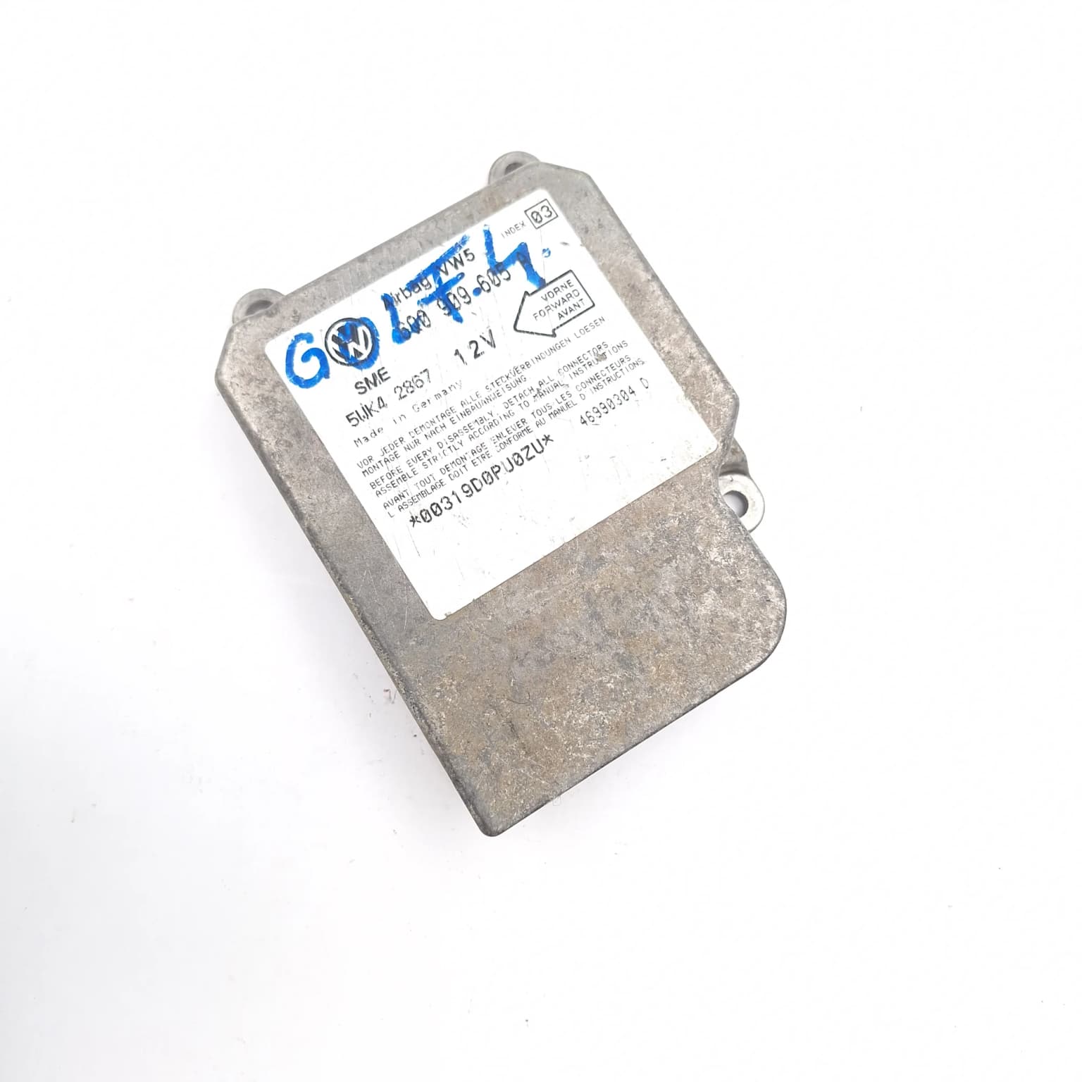 Airbag control module VW GOLF 4 1997–2004 6Q0909605A – 1