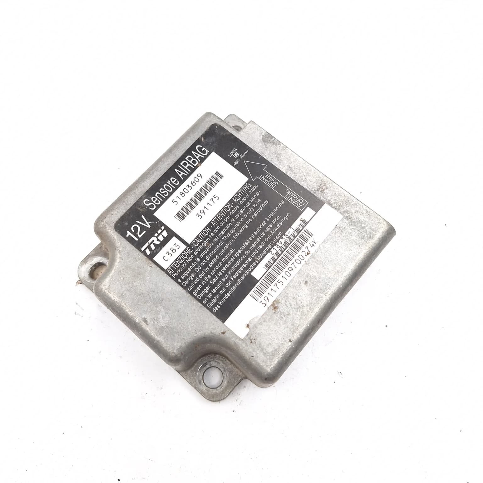 Airbag control module Fiat PANDA (169) 2003–2012 51803609 – 1