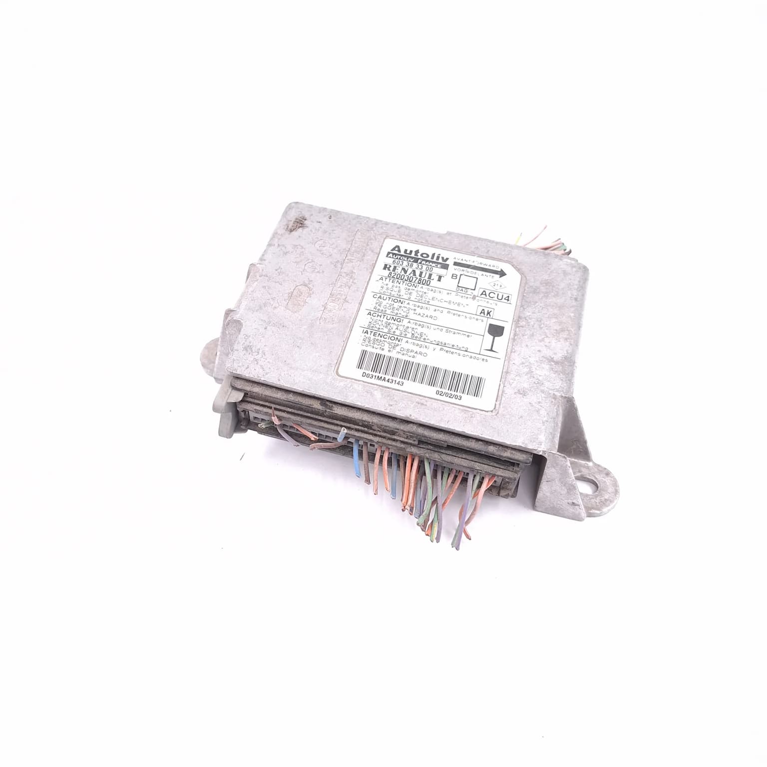 Airbag control module Renault MEGANE 2 2002–2010 8200307800 – 1