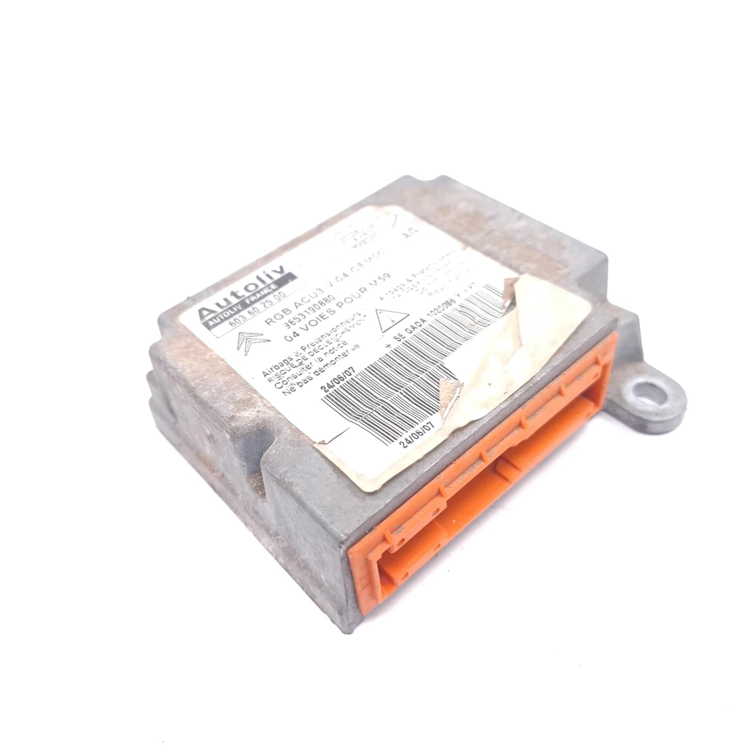 Airbag control module Peugeot PARTNER 1 1996–2013 9653190880 – 1