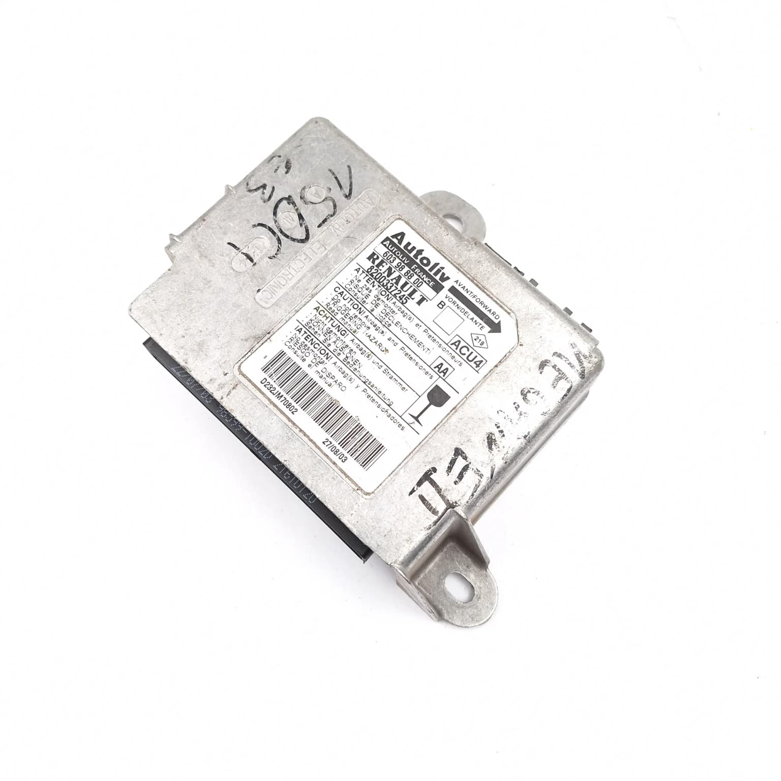 Airbag control module Renault MEGANE 2 2002–2010 603988800 – 1