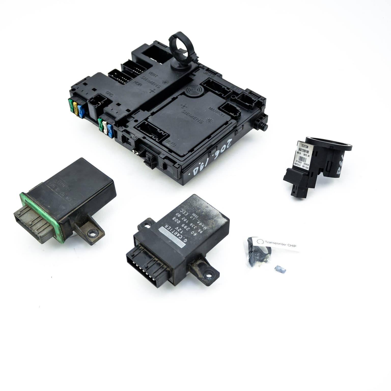 Kit calculateur et serrures Peugeot 206 1998–2013 1.9 D WJZ (DW8) 9631577780 – 1