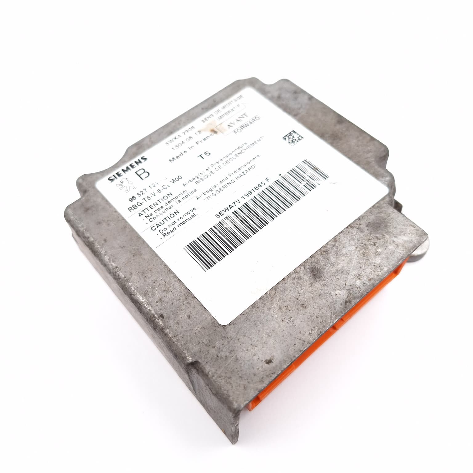 Airbag control module Peugeot 307 2001–2008 2.0 HDI 90 RHY (DW10TD) 5WK42908 – 1