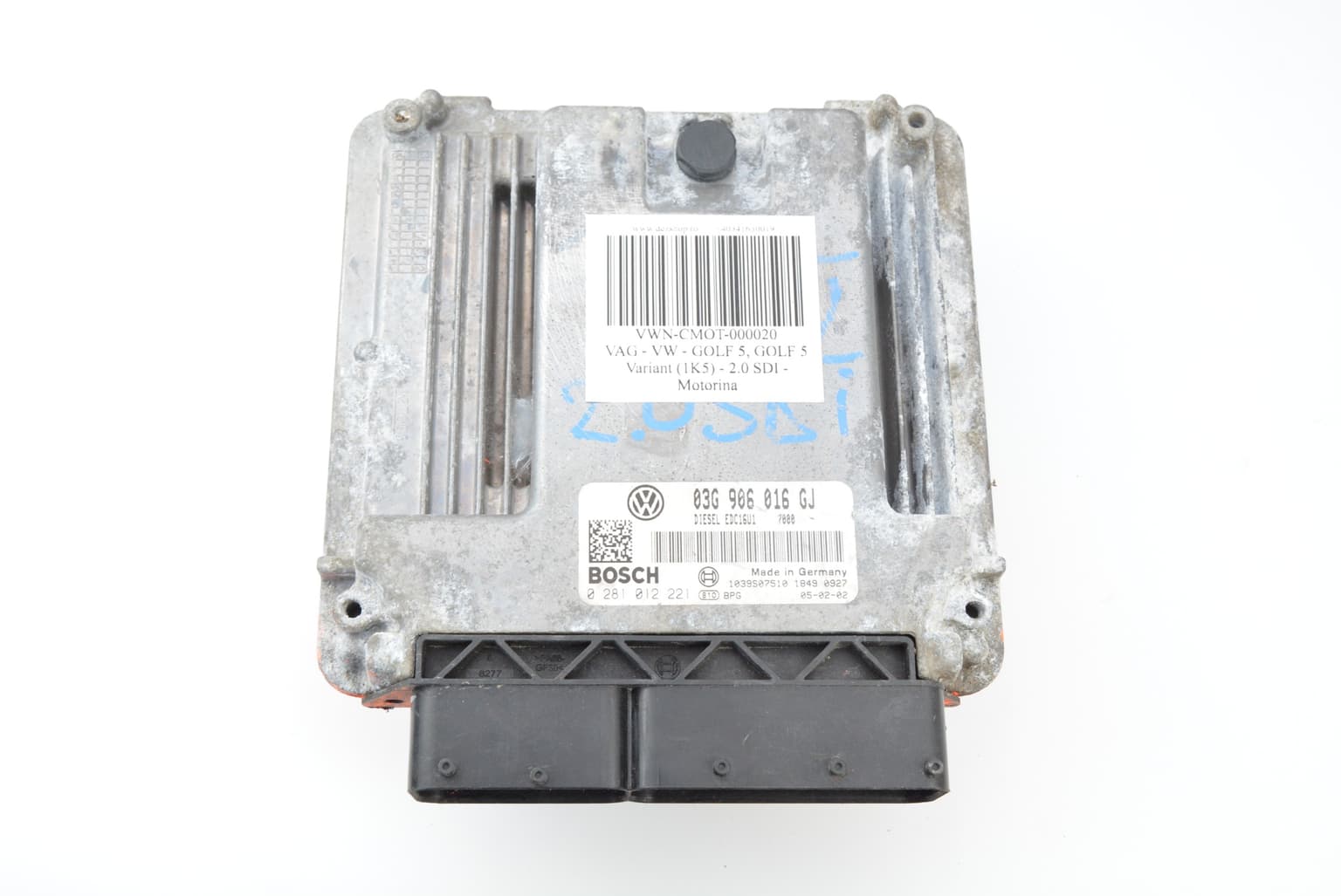 Engine control unit VW GOLF 5 2003–2009 2.0 SDI 03G906016GJ – 1