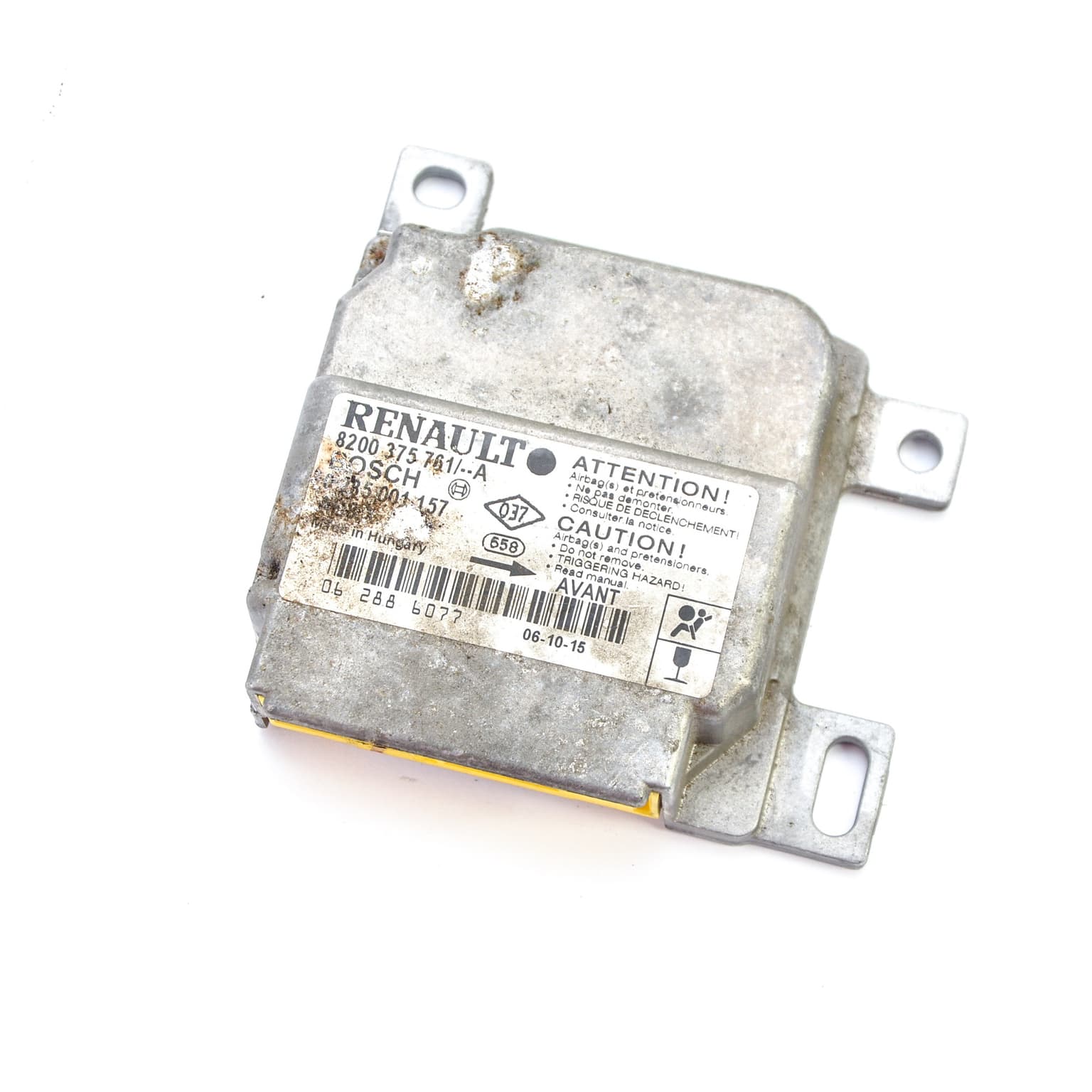 Airbag control module Renault CLIO 2 / SYMBOL 1 1998–2008 1.5 dCi (B/CB07) K9K 700 8200375761 – 1