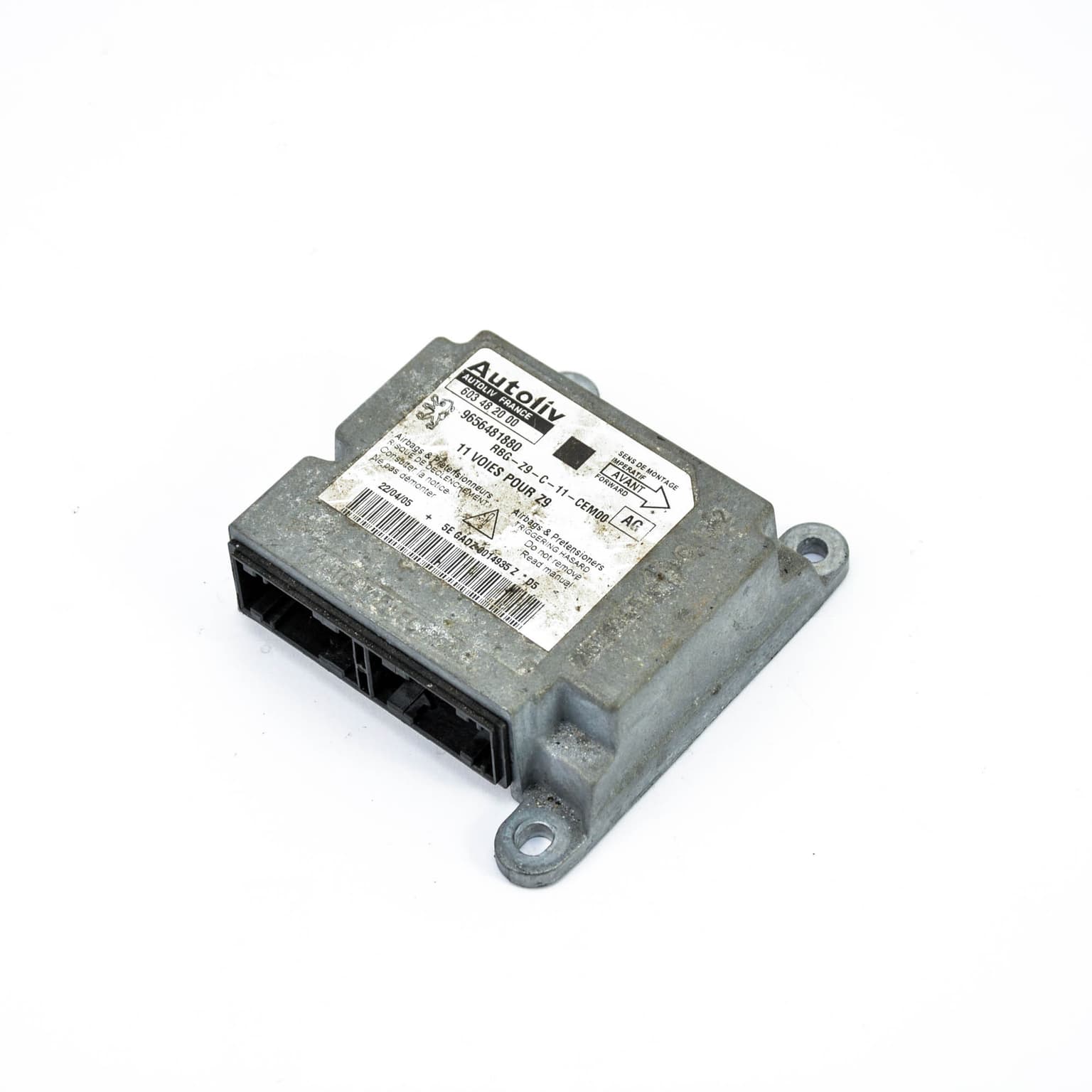 Airbag control module Peugeot 607 (9D, 9U) 1999–2010 2.7 HDi 24V DT17TED4 9656481880 – 1