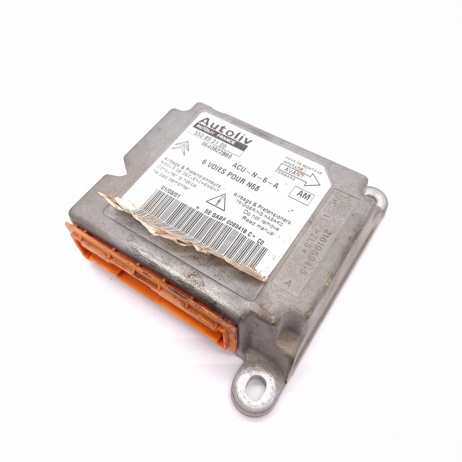 Airbag control module Citroen XSARA (N0, N1, N2) 1997–2006 550893100 – 1