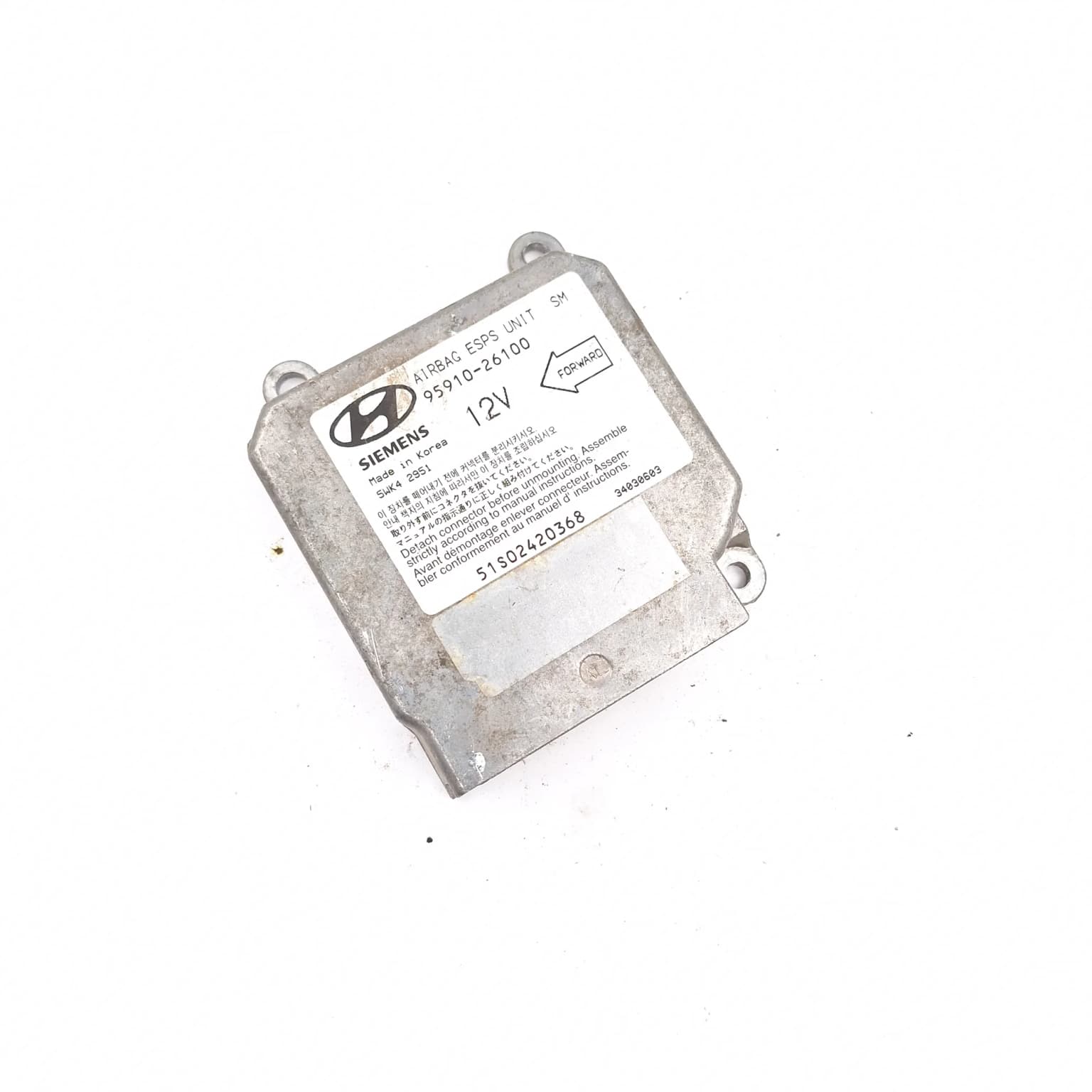Airbag control module Hyundai SANTA FE 1 (SM) 2000–2006 9591026100 – 1