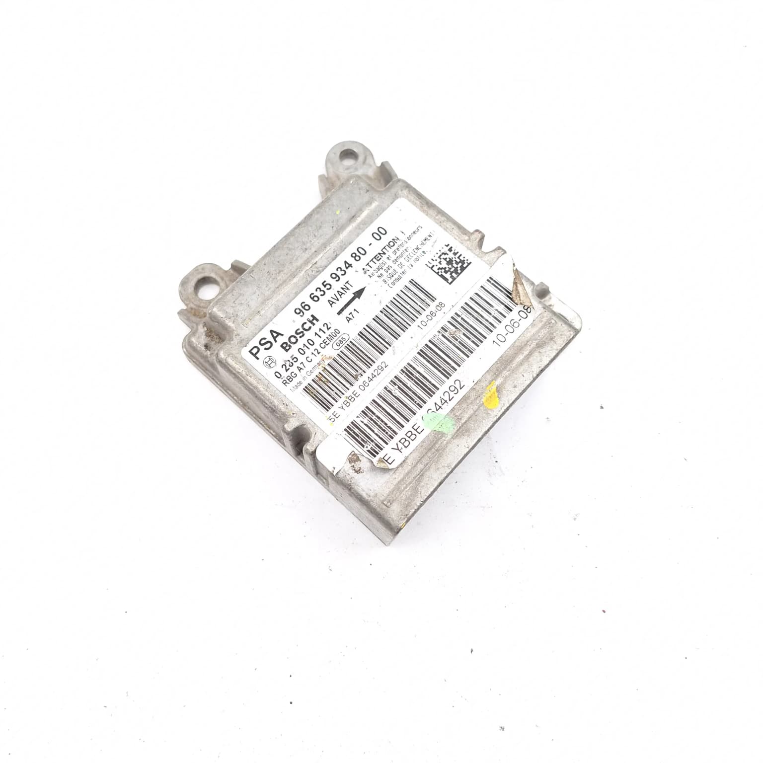Airbag control module Peugeot 207 2006–2014 9663593480 – 1