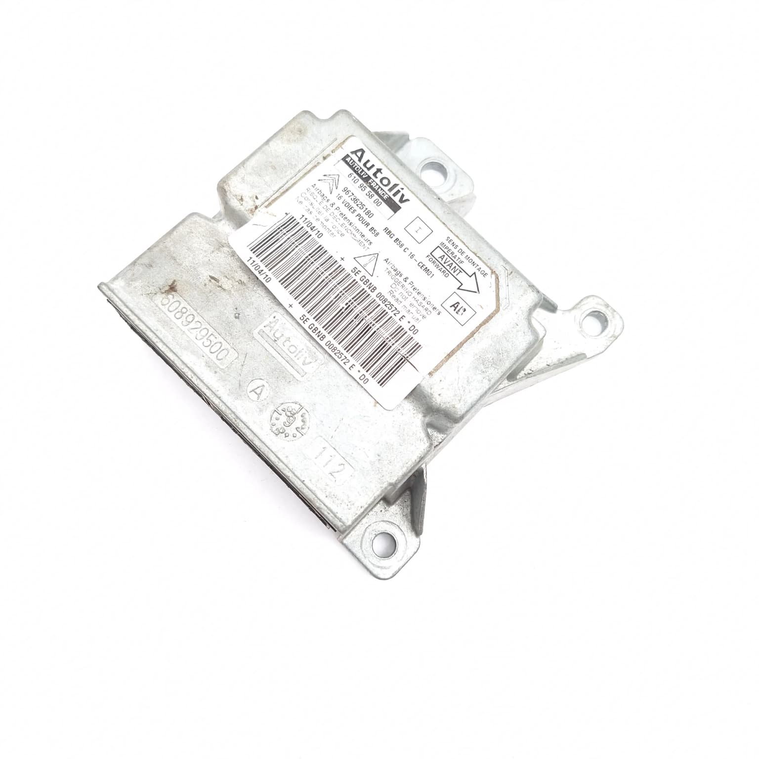Airbag control module Citroen C4 Picasso 1 (UD) 2007–2013 9673625180 – 1