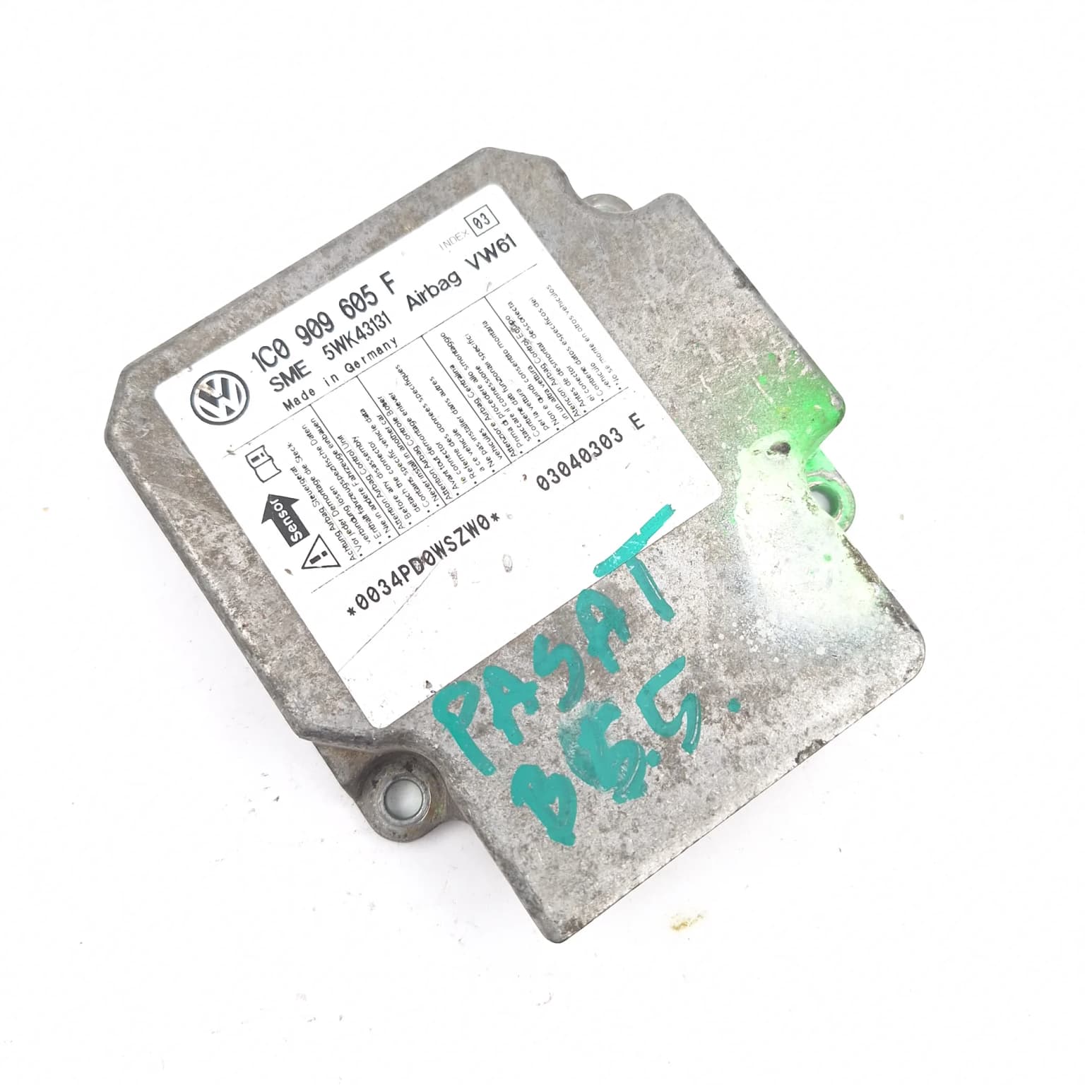 Airbag control module VW PASSAT B5, B5.5 1996–2005 1C0909605F – 1