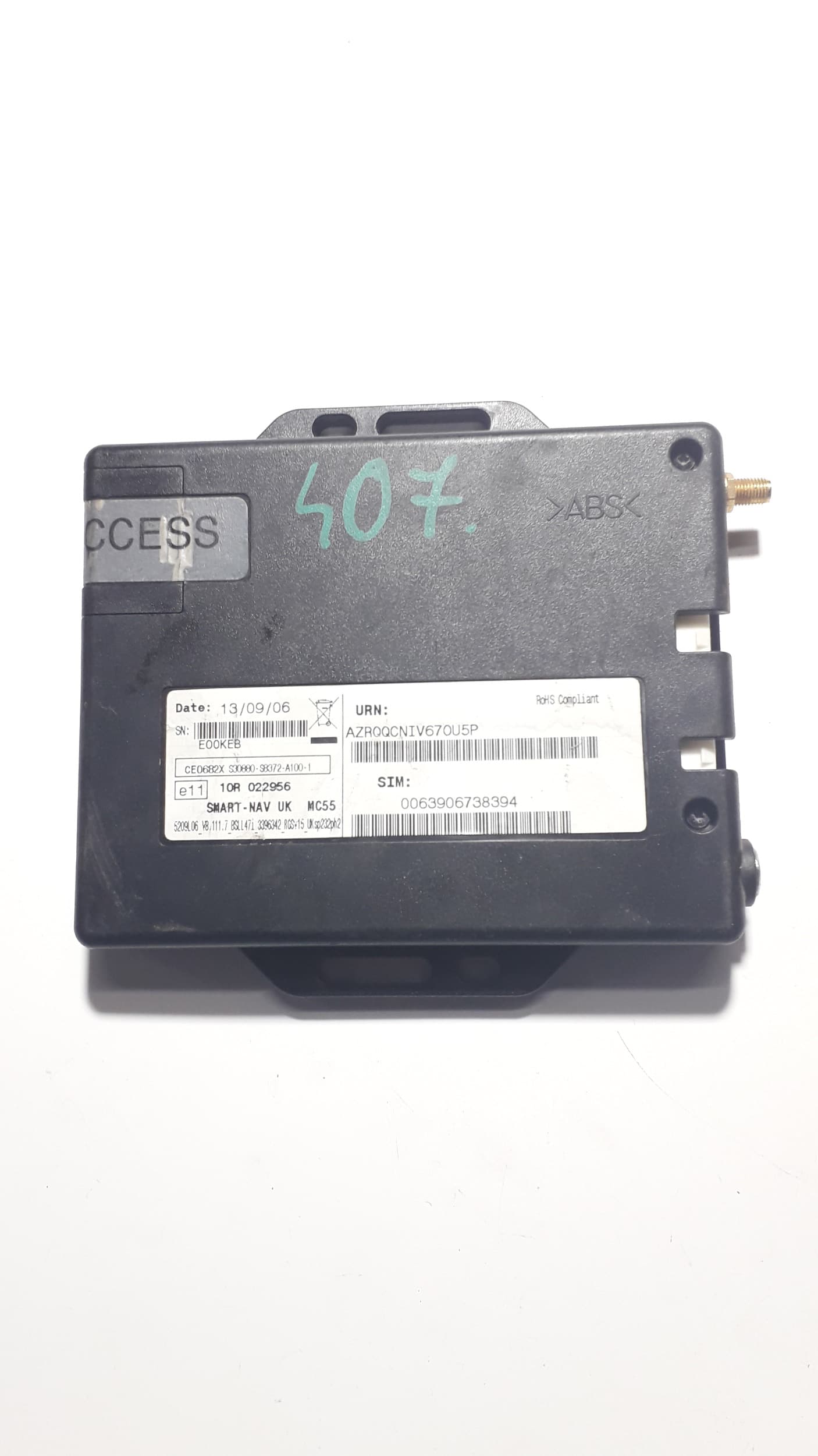 Control unit Peugeot 407 2004–2011 0063906738394 – 1