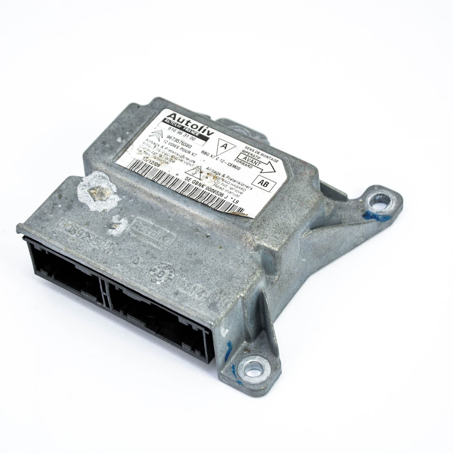 Airbag control module Citroen C5 2 (RD, TD) 2008–2017 3.0 HDi 240 DT20C 9673576580 – 1